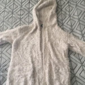 Fluffy long cardigan